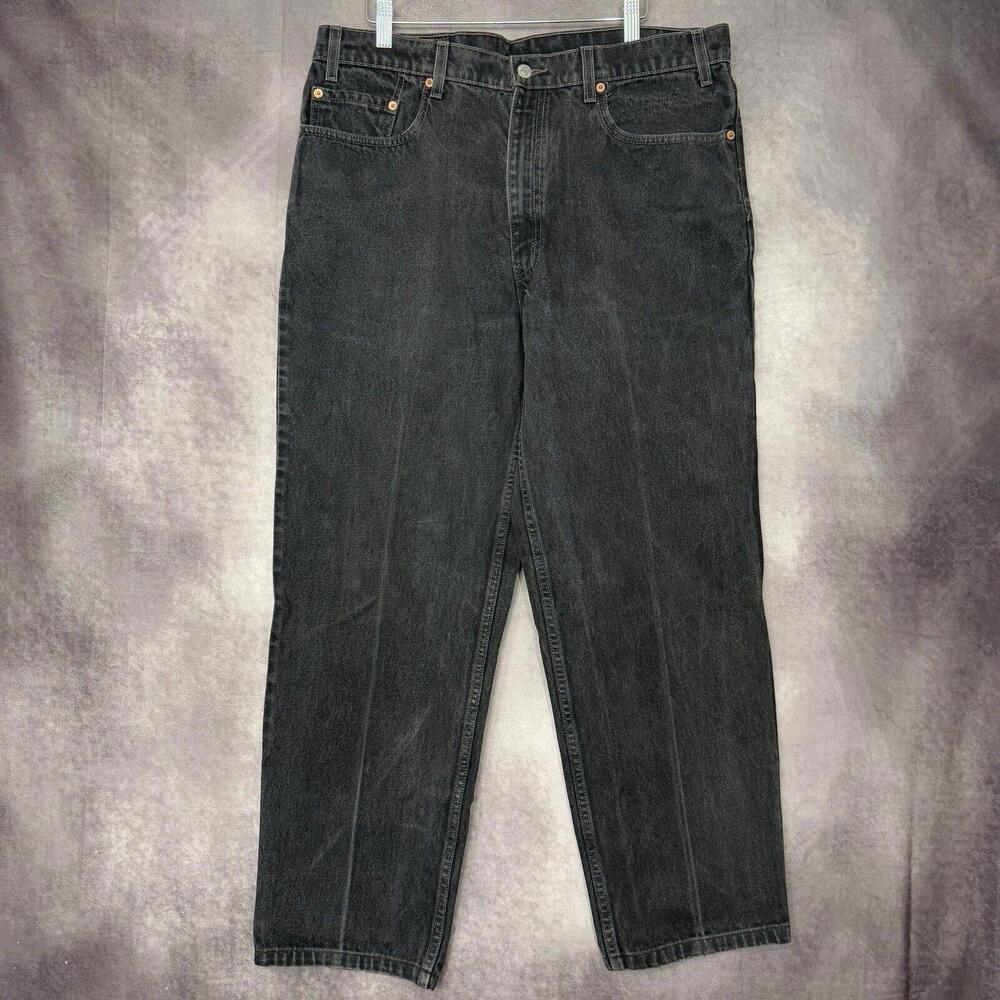 Vintage Levis 550 Men Size 36x30 Black Denim Relaxed Red Tab‎ 90s